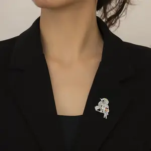 1pc Vintage Animal Brooch Pin, Colorful Bird Design, Elegant Women's Accessory, Perfect for Suit, Durable & Stylish Jewelry