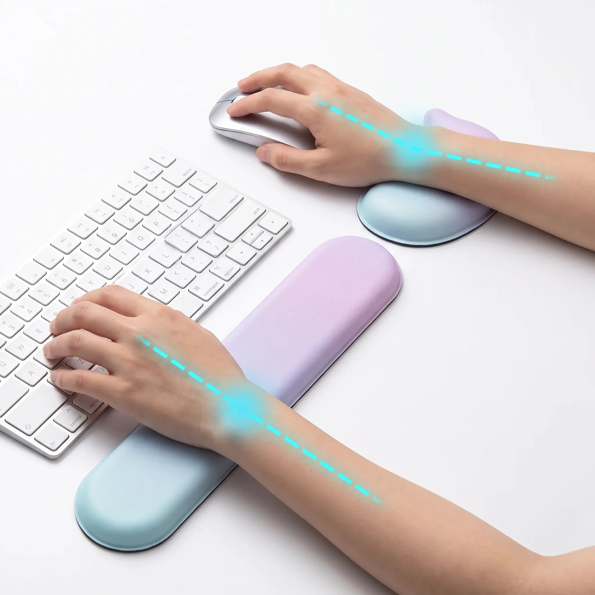 Ergonomic Gel Wrist Rest Mouse Pad with Non-Slip Base, Soft Cushion Wrist Support for Wrist Pain Relief, Comfort Typing Accessory for Office Workers & Gamers, Healthy Desk Essential for Daily Work