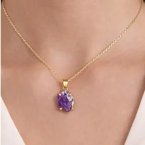 Amethyst Necklace (Available in Sterling Silver 925 or Gold Plated)