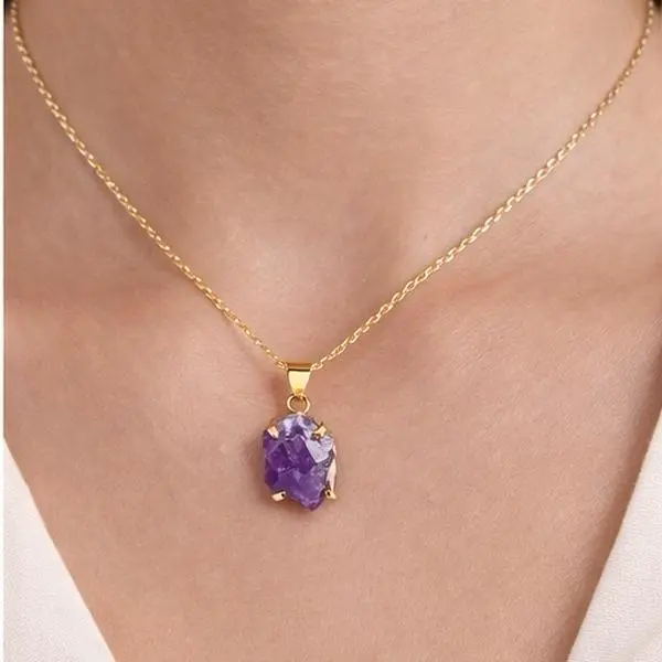 Amethyst Necklace (Available in Sterling Silver 925 or Gold Plated)