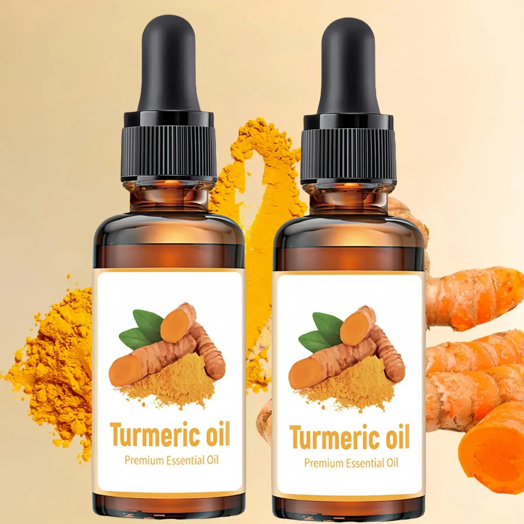 Turmeric Facial Oil, 2 Counts/set Moisturizing Facial Oil, Hydrating Rejuvenating Facial Care Oil, Glow Serum, Daily Skincare Set for Women & Men, Skin Care Kits