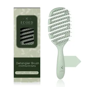 Eco-Friendly Detangling Hair Brush for Smooth and Healthy Hair Haircare Heatless