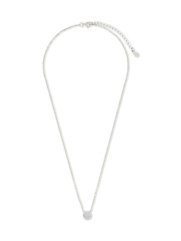 Sterling Silver CZ Disc Pendant