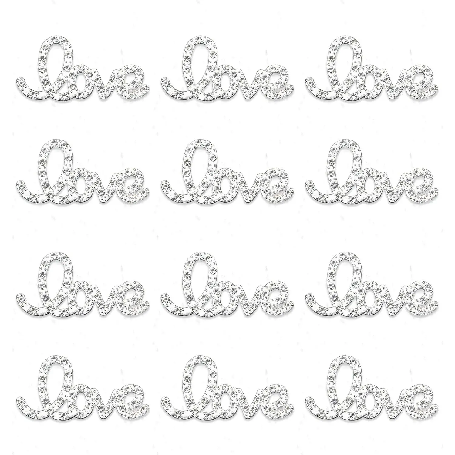 30 count Full Rhinestone Letter Love Embellishment Patch Phone Case Phone  Beautification Decorations DIY Handicraft Accessories  Box Clothes Bag Flower Decor ()