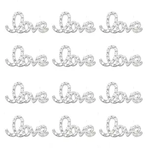 30 count Full Rhinestone Letter Love Embellishment Patch Phone Case Phone  Beautification Decorations DIY Handicraft Accessories  Box Clothes Bag Flower Decor ()