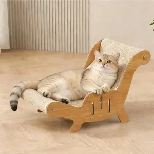 Cat Scratching Pad Recliner, Homemade Style Cat Nest for Claw Grinding, Durable Pet Supplies & Accessories for Cats, Comfortable Resting Spot, Scratcher