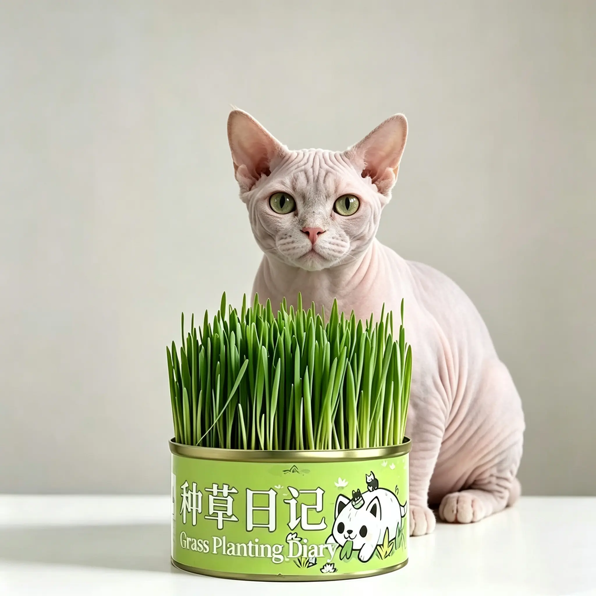 Organic Cat Grass Seed Grow Kit - Non-GMO Wheat Grass, Fast Sprouting (4-7 Days), Natural Soil-Free with Vermiculite, Hairball Assistance for Indoor Cats, Digestive Aid