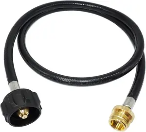 4 Feet Propane Adapter Hose 1 lb to 20 lb Converter Replacement for QCC1/Type1 Tank Connects 1 LB Bulk Portable Appliance to 20 lb Propane Tank