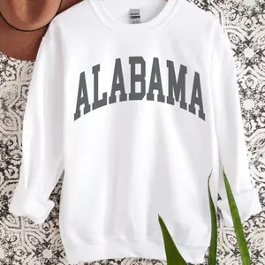 Alabama Sweatshirt Faded Vintage Aesthetic Game Day Crewneck Sweatshirt Alabama Fan Sweatshirt Cozy Tailgate Sweatshirt Unisex Crewneck MM8C6