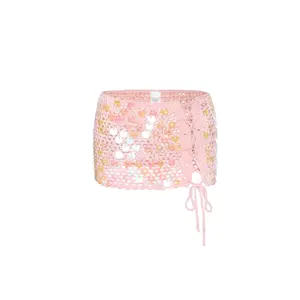 Lani Sequin Crochet Mini Skirt