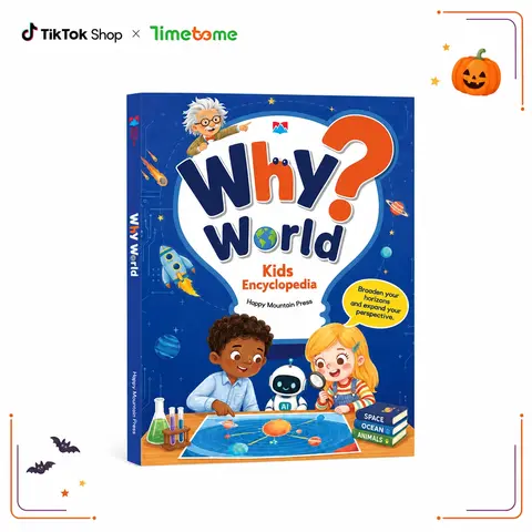 2026-TIMETOME Kids Encyclopedia Book, 100000 Why Questions & Answers, STEM Early Learning Books for Kids, 4-8 Year Old Boys & Girls, Science Nature Space Animal Knowledge Gift