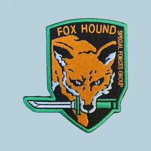 Metal Gear Fox Hound Special Forces,  Sew on, Iron On, or Hook Patch 4.01"h x 3.72"w Stylish