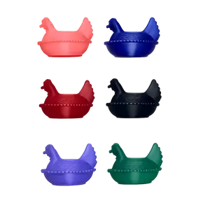 Set of 6 3D Printed Hen on Nest Refrigerator Magnets Vintage Farmhouse Chicken Decor Handmade Farm Kitchen Decoration