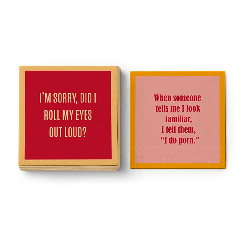 When Someone Tells Me I Look Familiar | Double Sided Cocktail Napkin