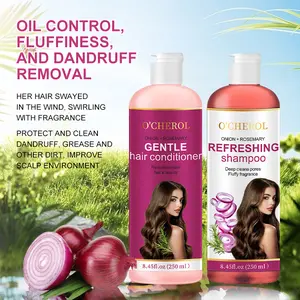 O'CHEROL Haircare Onion Oil Shampoo Set - Rosemary Conditioning Cleanser, Olive-Infused Aroma, Moisturizes, Brightens, Cleansing for All Hair Types to Achieve Soft, Shiny Hair