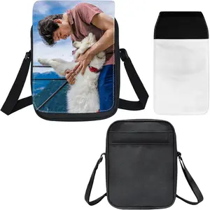 Sublimation Blanks Crossbody Bag,DIY Personalized  Purse with Adjustable Strap Customizable Sublimation Craft Kit for Father's Day, Birthday Gifts & Travel Outdoor