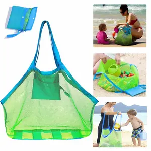 Large-capacity storage bag, foldable beach travel bag, with large mesh for quick drainage of water and sand; lightweight, multifunctional storage bag, ideal for beach trips, camping, and vacations Outdoor Travel Bag