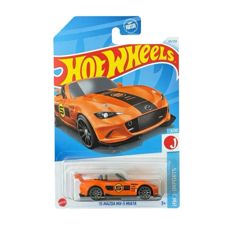 Hot Wheels 1:64 Diecast ‘15 Mazda MX-5 Miata Orange HW J-Imports Collectible Diecast Toy, Collectibles, Diecast Toys