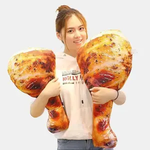 StarlightNova 3D Realistic Grilled Chicken Leg Pillow/Cusion