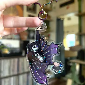 Skeletal Ghoulette | Holographic Keychain | Haze Tempest Aurora | Ghost Band