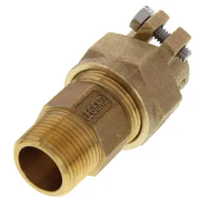 212 MAIN Brass Fitting Compression Connector - 0.75 in. CTS Standard Male Pipe Coupling, Backfilling Stress-Resistant Split Clamp (Model 313-204NL) for Boating Water Sports