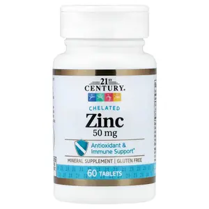 21st Century Chelated Zinc, 50 mg, 60 Tablets