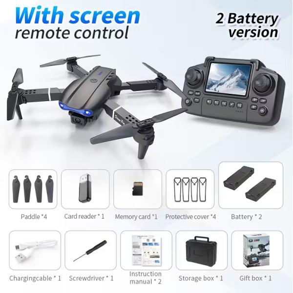 2026 New E99 PRO Drone with Dual Cameras, 360° Flips, One-Key Takeoff/Landing & Return Home, APP Control, Foldable & Portable, Long Flight Time, Optical Flow Hovering, 720P HD Video, Wi-Fi FPV Quadcopter for Beginners, Ideal Gift for Adults & Teens