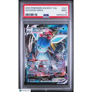 2023 POKEMON HOLIDAY CALENDAR #041 GLACEON VMAX PSA 9