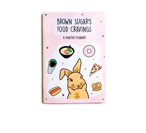 Food-Themed Monthly Planner - A6 pocket planner, mini, bunny rabbit