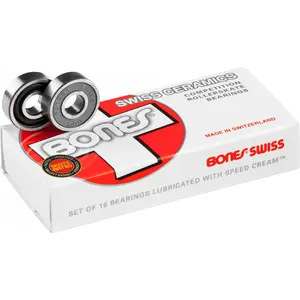 Bones Swiss Ceramic Bearings 16-Pack (Enough for 8 Wheels)