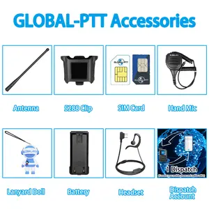 GLOBAL-PTT Walkie-talkie accessories Spare battery, Headset, Antenna, Clip, Microphone Replacement parts
