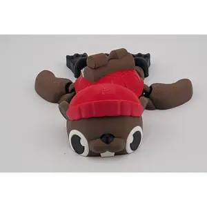 🦫🐢 4" Lumberjack Beaver Turtle! ✨ Articulated Fidget with Wood Saws & Timber Shell 🪵🪚