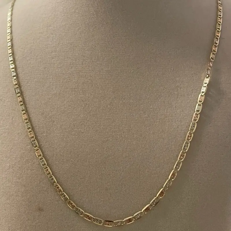 14k gold three tone chain