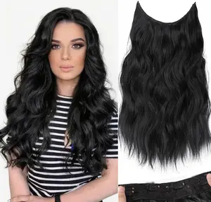 [Plodon] 24/20/16-Inch Black Hairpiece — A Spring Essential for Added Volume — Invisible, Seamless Fit; Effortlessly Boosts Hair Density; Easy to Apply at Home; Comfortable, Snug Fit That Won't Feel Stuffy.