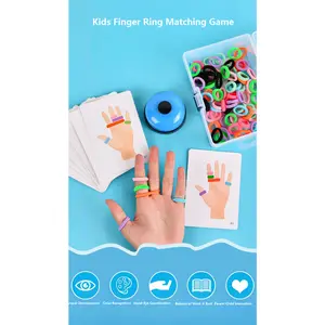 Kids Finger Ring Matching Game |   Educational Color Sorting Toy for Toddlers, Hand-Eye Coordination, Parent-Child Interactive Gift