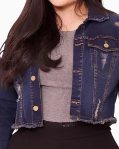 Cropped Denim Jacket – High Compression Fit Cropped Denim Jacket – High Compression Fit