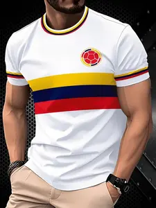 Men's Football Jersey, Breathable Simple Design, All-Season Training & Match Top, Durable Sportswear, Lightweight Material