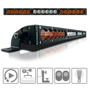 ExtremeLED 20" X6S Slim Amber/White 90W LED Light Bar & Harness