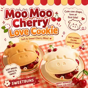 Slow Rising Squishy - Moo Moo Cherry Love Cookie Mellow Lab x Sweetbuns Stress Relief Toy