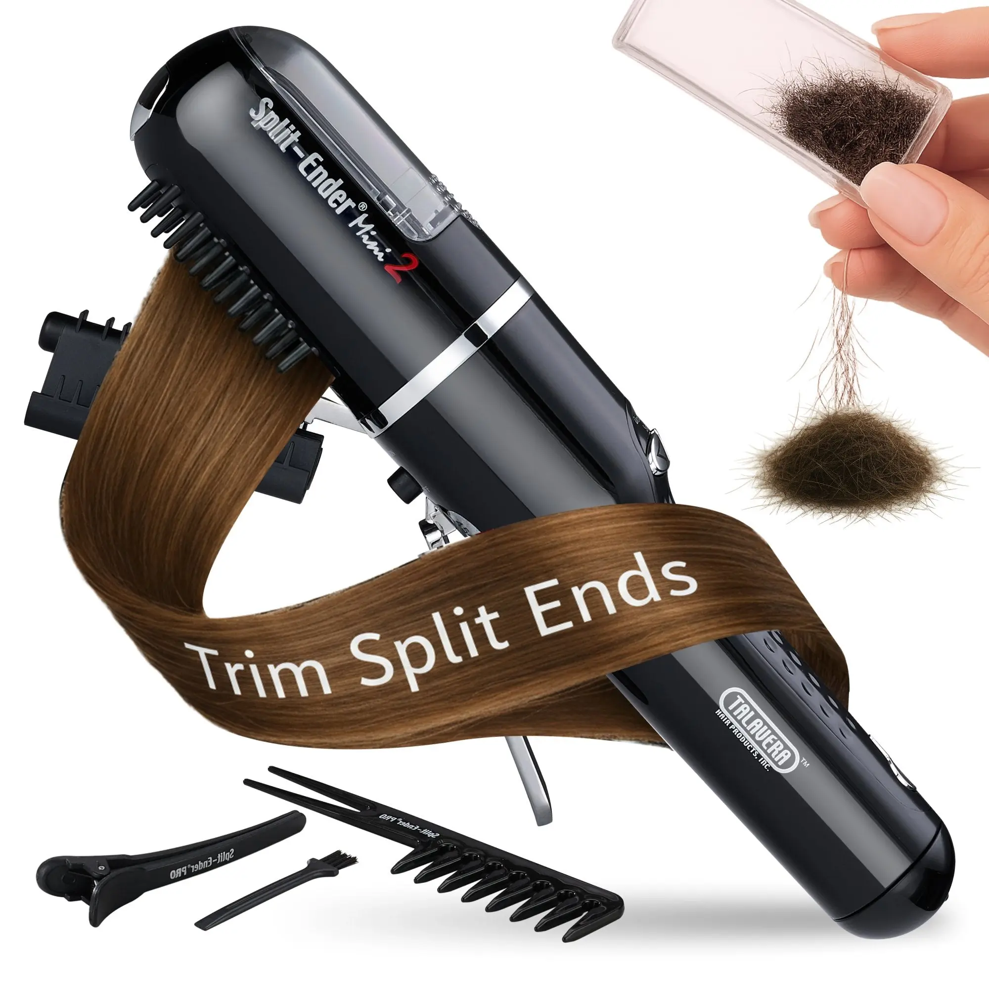 Split Ender Mini 2 - Portable and USB Rechargeable, Automatic Split End Hair Trimmer. For Home Use