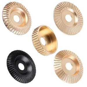 5PCS Angle Grinder Wood Carving Disc Set for 4 and 4 1/2 Inch Angle Grinder with 5/8 Arbor, Cutting Shaping Grinding Disc Attachments for Wood Cutting Grinding
