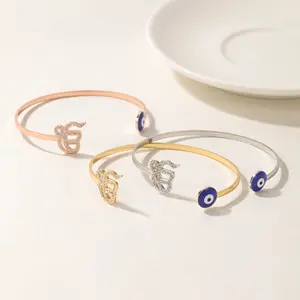 Punjabi Sikh Demon Eye Gold Bracelet Dot Diamond 18k Stainless Steel Faith Master Unique Symbol Religious Jewelry Keepsake