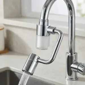 Rotatable Faucet Aerator Extension Cartridges 2-Mode Swivel for Bathroom Kitchen Chlorine Reduction Skin Face Eye Wash Connector Taps  Waterfaucet