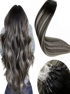 Micro Hair Extensions Dark &, Microlink Hair Extensions, Cold Fusion Micro Human Hair, Natural Hair Look, Premium Quality