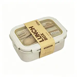 Box with Cutlery Set, Microwave Safe Reusable Double-Grid Bento  Box with Spoon and Fork, Microwavable Meal Prep Container and Snack Box for School, Office and Outdoor Use, Portable  Box, Durable  Box Stainless  Toddler Thali Plates electric lunch  Bag
