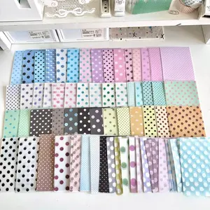 64 Sheets Dot Color Block Sulfur Paper Scrapbook Material, Semi-Transparent Sticky Notes, Ideal for DIY Albums, Journals, Travel Diaries