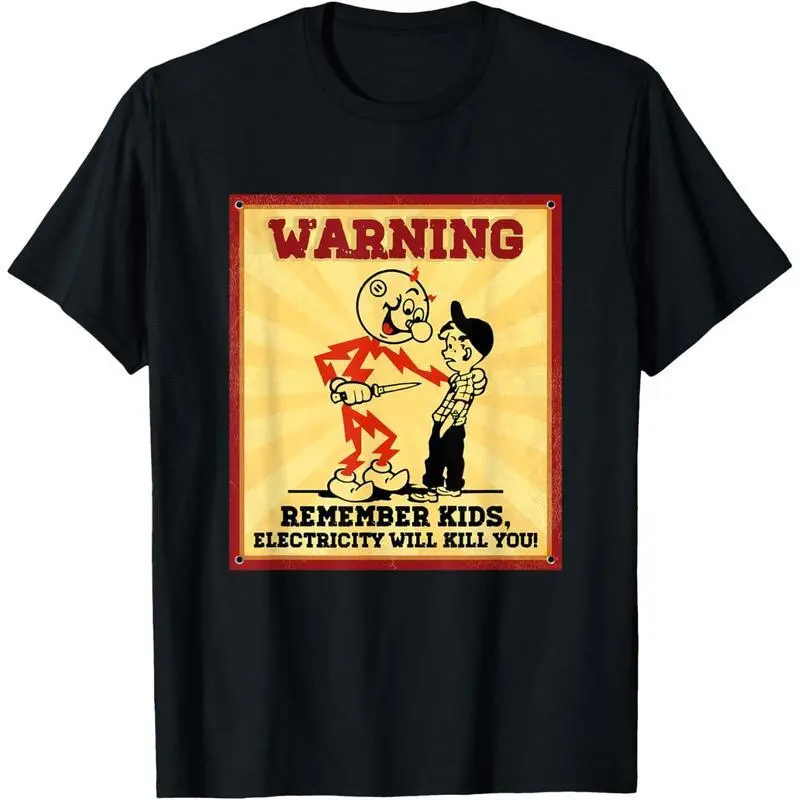 Classic Graphic T-Shirt for Men, Funny Electrician Digital Print, Casual 100% Cotton Tee with Short Sleeves and Round Neck, Tshirt, Top, Garment, Menswear, Unisex Cut, Consult Chart, Crew Neck, S