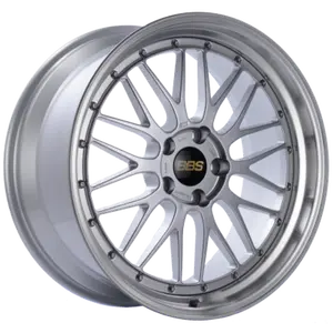 BBS LM 21x9 5x112 ET22 Diamond Silver Center / Diamond Cut Lip Wheel -82mm PFS/Clip Required