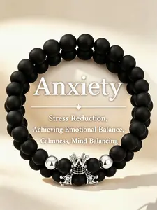Anti-Anxiety Stress Relief Bracelet Set, 2-Piece Daily Wear, Comfortable Design, Ideal for Relaxing & Reducing Anxiety