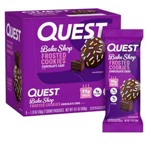 Frosted Cookies Twin Pack, Chocolate Cake, 1g Sugar, 11g Protein, 2g Net Carbs, Gluten Free, 16 Cookies